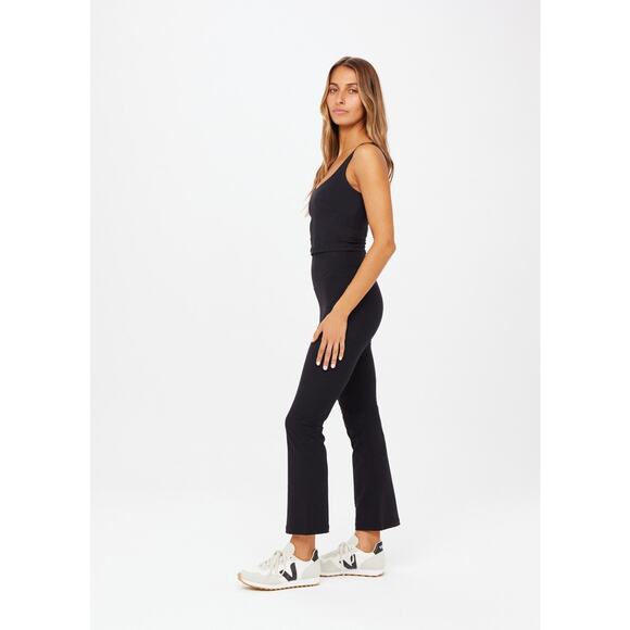 The Upside Peached Thia Crop Flare - S - Black - Picture 4 of 5